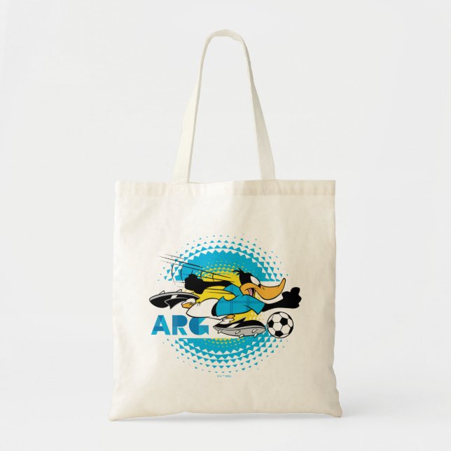 DAFFY DUCK™ Team Argentina Soccer Graphic Tote Bag (Front)