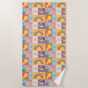 DAFFY DUCK™ & TWEETY™ - Pride Pattern Beach Towel