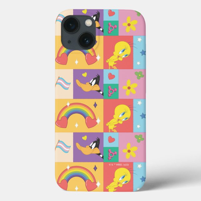 DAFFY DUCK™ & TWEETY™ - Pride Pattern Case-Mate iPhone Case (Back)