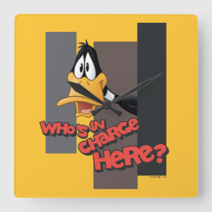 DAFFY DUCK™ "Who's In Charge Here" Square Wall Clock