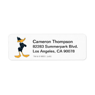DAFFY DUCK™ with Arms Crossed 2 Return Address Label