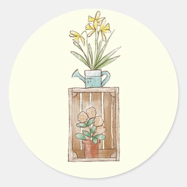 Daffy Flower Crate Sticker (Front)