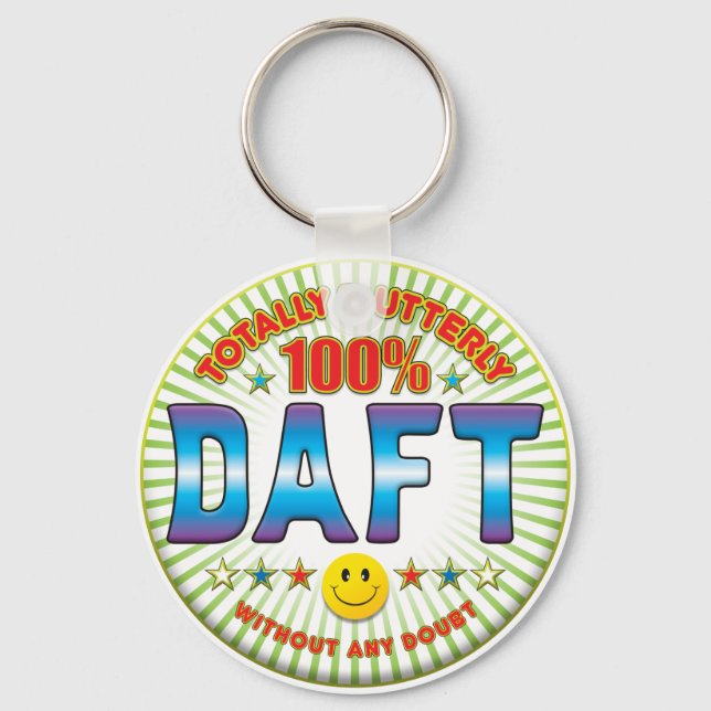 Daft Totally Key Ring (Front)
