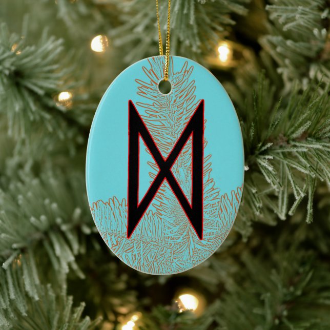 Dagaz Viking Rune Yule Ornament - Breakthrough! (Tree)