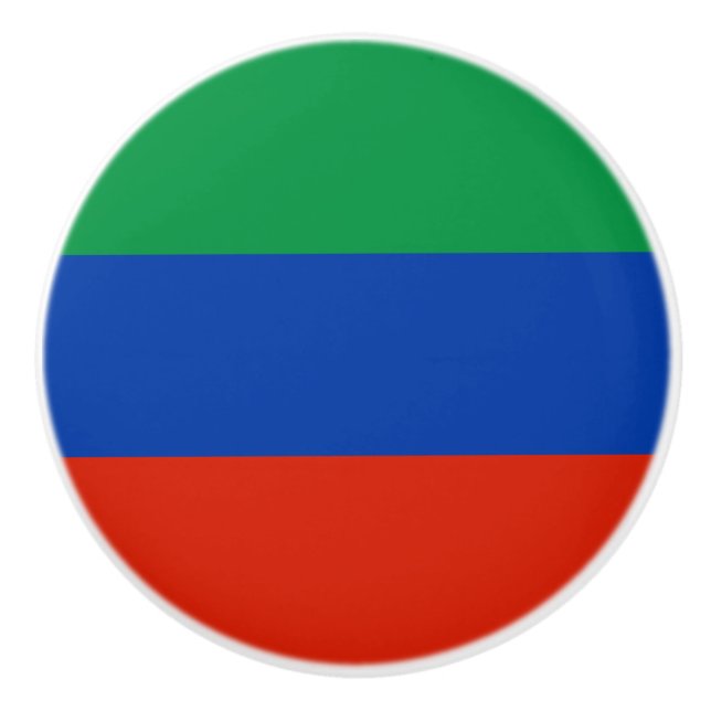 Dagestan Flag Ceramic Knob (Front)