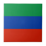 Dagestan Flag Ceramic Tile<br><div class="desc">Patriotic flag of Dagestan.</div>