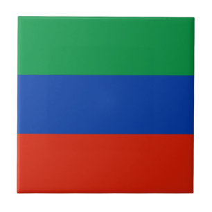 Dagestan Flag Ceramic Tile