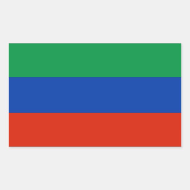 Dagestan Flag Rectangular Sticker (Front)
