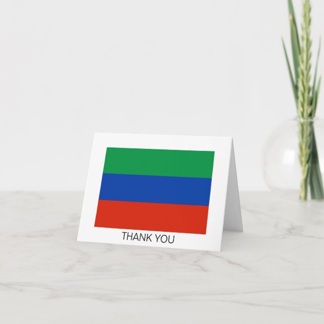 Dagestan Flag Thank You Card (Front)