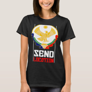 Dagestan Send Location Proud Dagestan Eagle Dagest T-Shirt