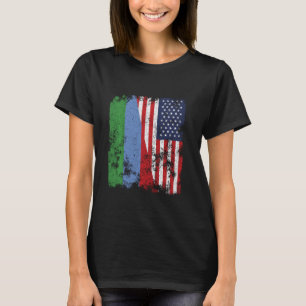 Dagestan USA Flag Distressed - Half American T-Shirt