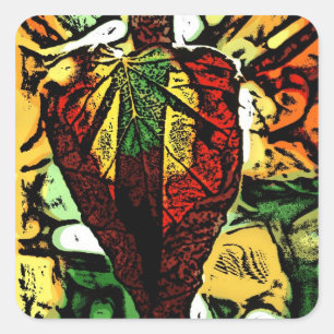 dagger is my heart square sticker