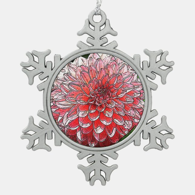dahlia_2015_0602 snowflake pewter christmas ornament (Front)
