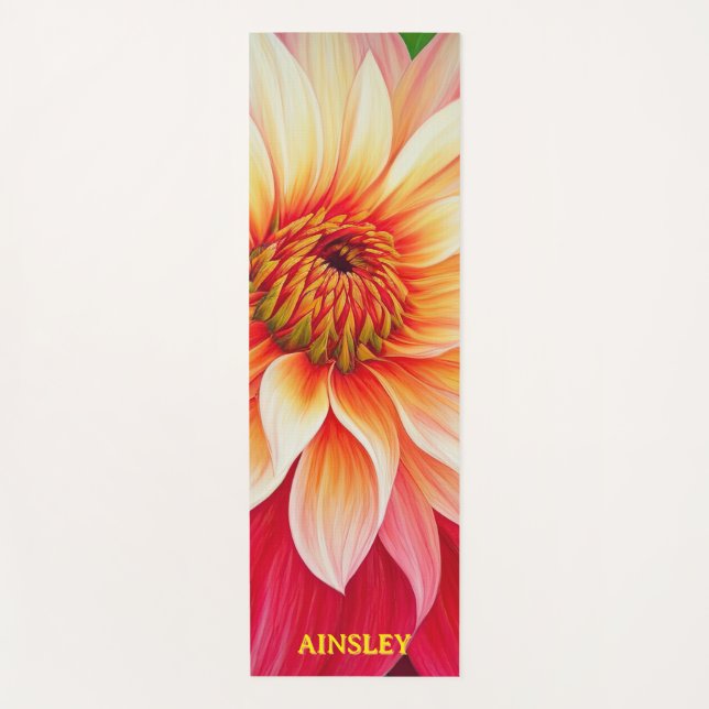 Dahlia Afternoon Yoga Mat (Front)