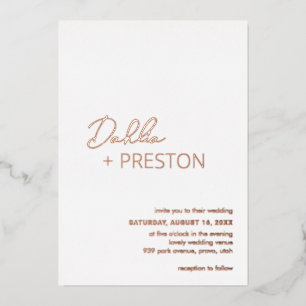 Dahlia Contemporary Modern Wedding