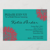 Dahlia Coral and teal Flower