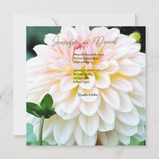 Dahlia Custom Wedding Invitation (Front)