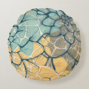 Dahlia Dance I Round Cushion