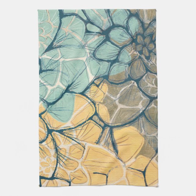 Dahlia Dance I Tea Towel (Vertical)