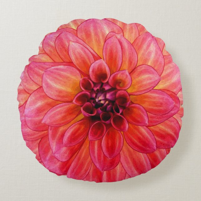 Dahlia Denise Round Cushion (Front)