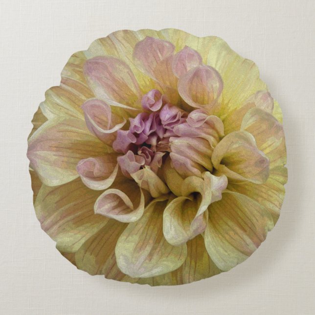 Dahlia Donna Round Cushion (Front)