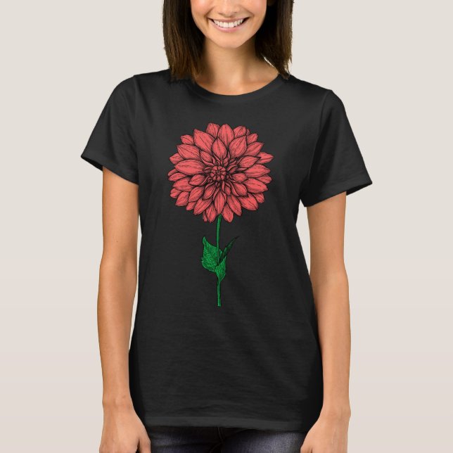 Dahlia drawing tShirt (Front)