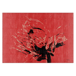 dahlia duo cutting board