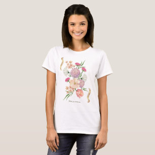 Dahlia Floral Design – Elegant T-Shirt