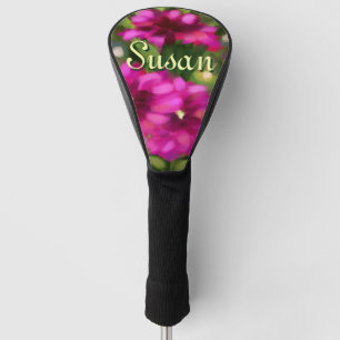 Dahlia Floral Flower Flowers Magenta Personalised Golf Head Cover