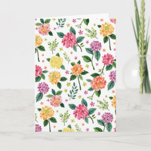 Dahlia Floral Flower Watercolor Greeting Card