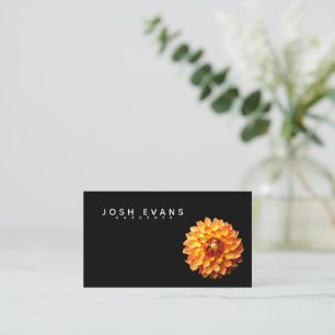 Dahlia Floral Minimalist Business Card