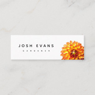 Dahlia Floral Minimalist Mini Business Card