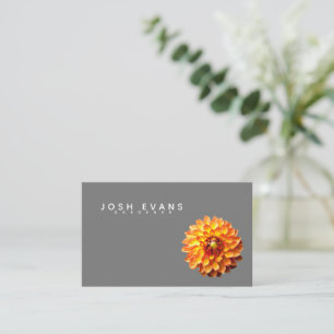 Dahlia Floral Minimalist Oceania Business Card