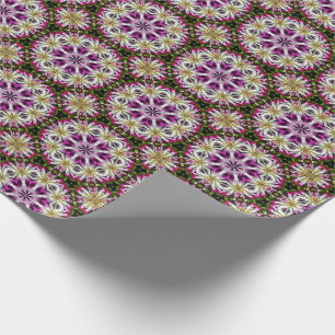 Dahlia Flower Abstract Pattern Wrapping Paper