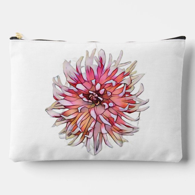 DAHLIA FLOWER ACCESSORY POUCH (Front)