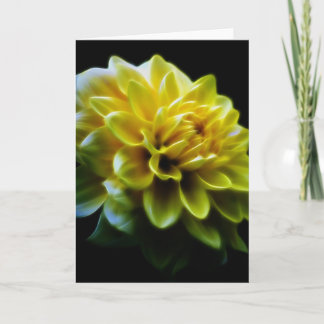 Dahlia flower and meaning holiday card
