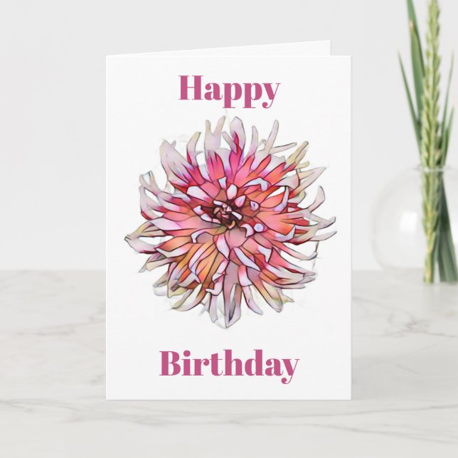 DAHLIA FLOWER CARD (Front)
