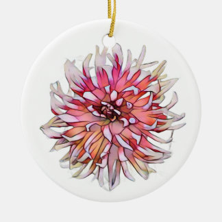 DAHLIA FLOWER CERAMIC ORNAMENT