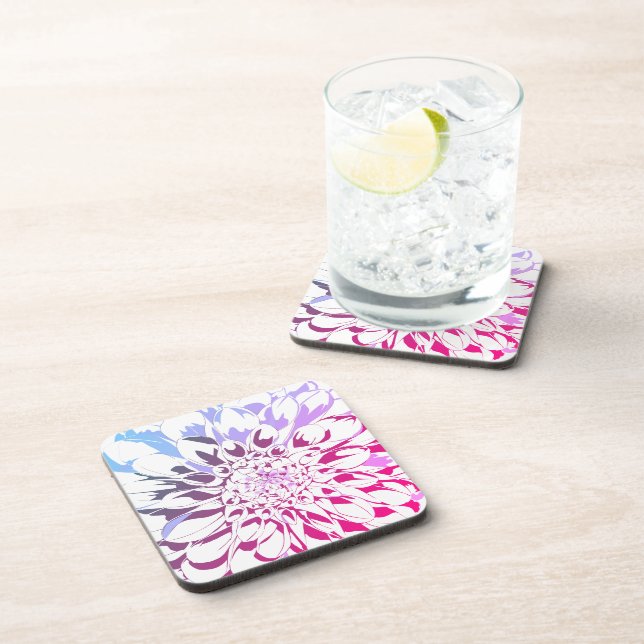 Dahlia flower coaster set (Right Side)