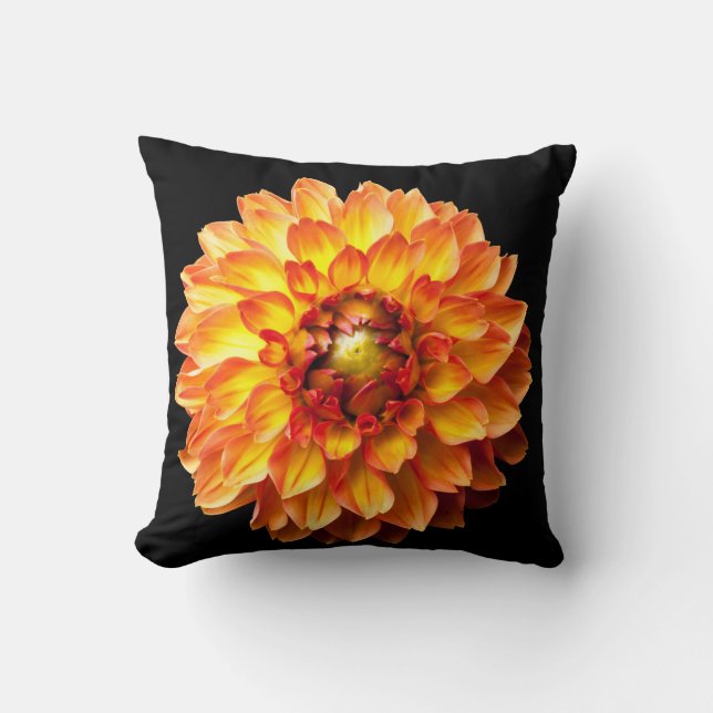 Dahlia flower cushion. cushion (Front)