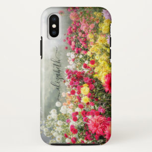 Dahlia Flower Field iPhone X Case