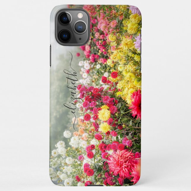 Dahlia Flower Field iPhone Case (Back)