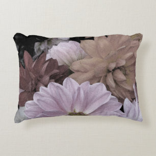 Dahlia Flower Garden Floral Abstract Accent Pillow