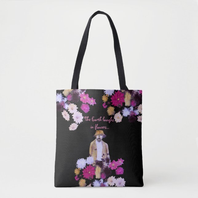 Dahlia Flower Gardener Floral Tote Bag (Front)