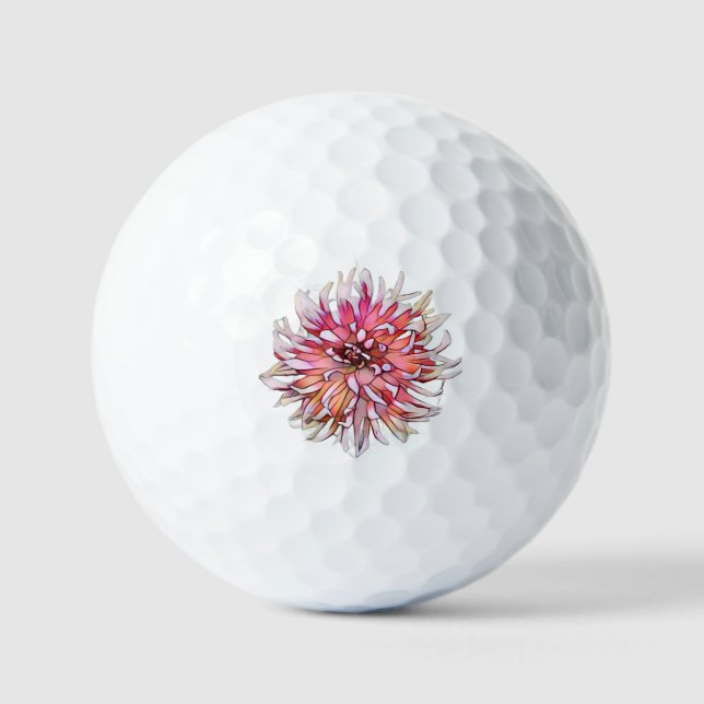 DAHLIA FLOWER GOLF BALLS (Front)