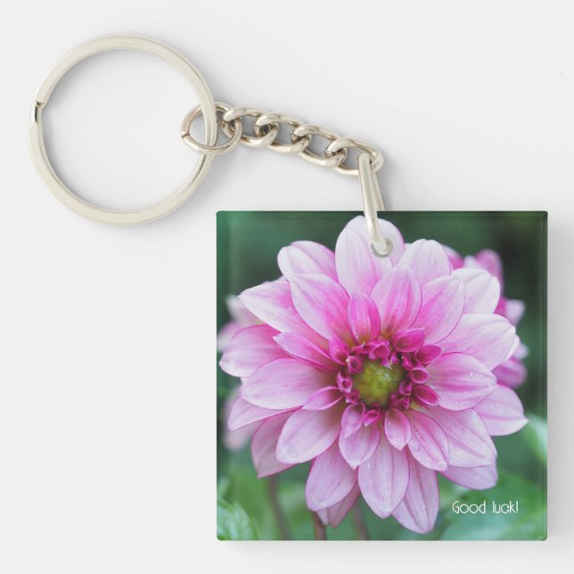Dahlia flower key ring (Front)
