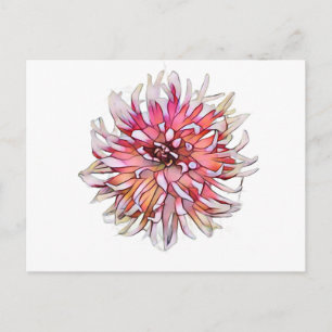 DAHLIA FLOWER POSTCARD
