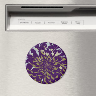 Dahlia flower refrigerator magnet