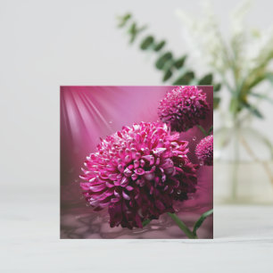 Dahlia Flowers Card