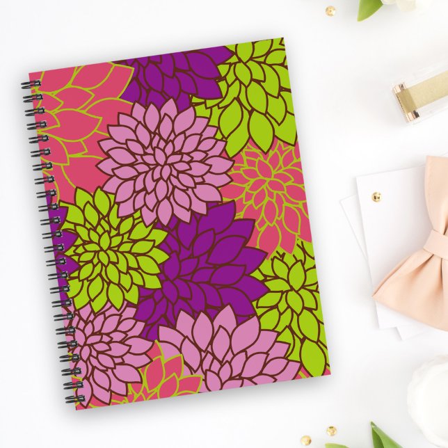Dahlia Flowers, Colourful Flowers, Floral Pattern Planner (Creator Uploaded)